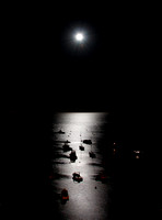 Moon over Avalon Harbor