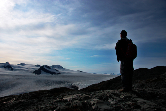 Silhouette at Harding Ice Field